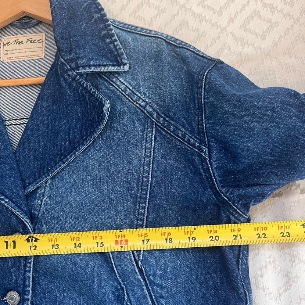 Free People We the Free  Now or Never Denim Jacket Size Small - Picture 7 of 8
